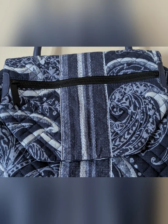 Vera Bradley Indigo Quilted Convertible Backpack Tote - Picture 7 of 12